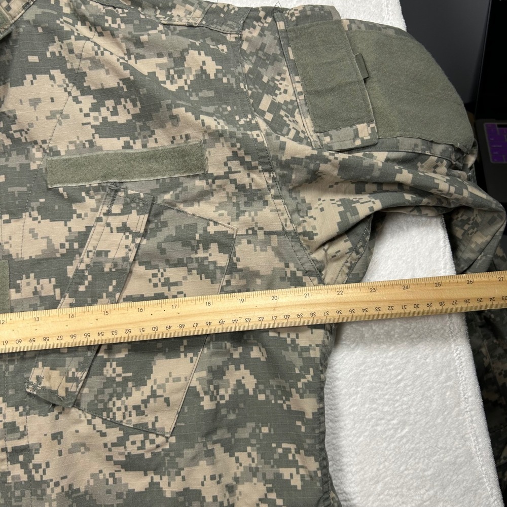 US Army ACU Combat Uniform Coat Digital Camo Jacket Mens Small Long Green Gray - Picture 10 of 11